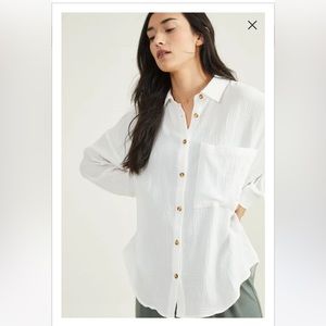 Altar’d State Gray and White Checkered Plaid Button Down